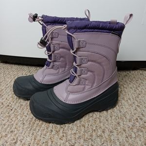 The North Face Alpenglow Winter Boots Big Kids 4 Purple Waterproof Warm!